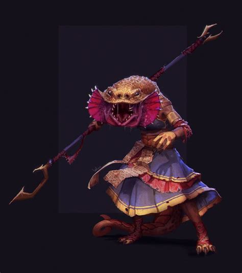 An Animated Creature In A Dress Holding A Stick