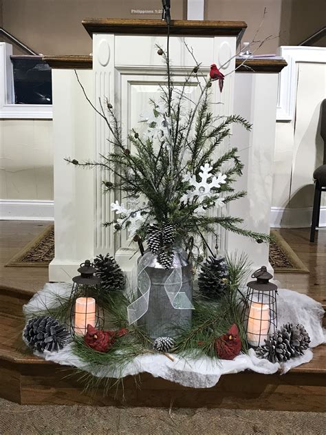 Upon entering our front door, our foyer has a small ledge and inset on the wall. Pin by Vicki Tanck on Church Decorations | Church ...