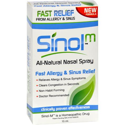 Sinol Sinol M Homeopathic Allergy And Sinus Relief 15 Ml Ebay
