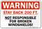 Pictures of Stay Back 200 Feet Stickers