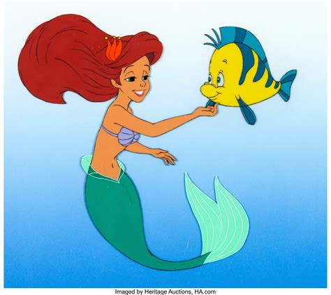Ariel And Flounder The Little Mermaid