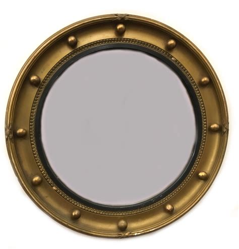 1950s Small Antique Bullseye Mirror 90540