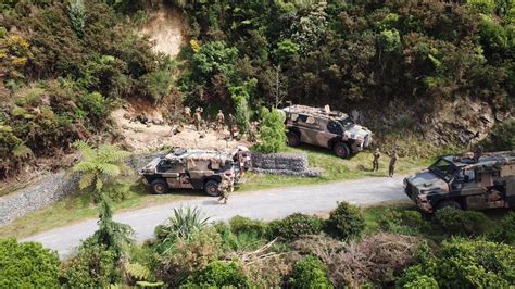 Australian Soldiers With Their Thales Bushmaster Mrap Vehicles In
