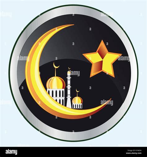 Symbol Of The Islam On Button Stock Vector Image And Art Alamy