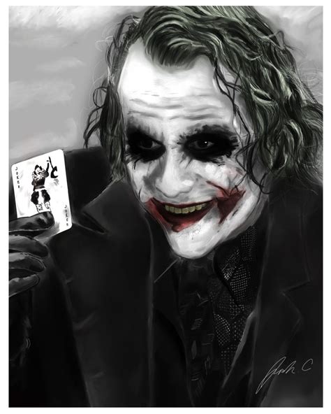 40 Scary Joker Illustration Artworks Web Design Burn Heath Ledger