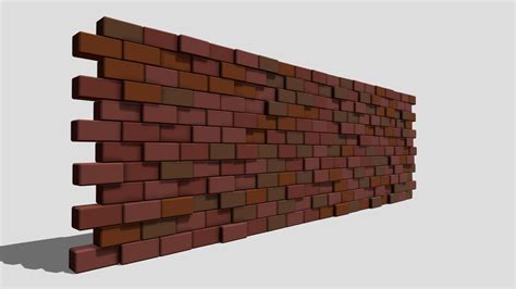Low Poly Brick Wall Download Free 3d Model By Theguy Noobiepie