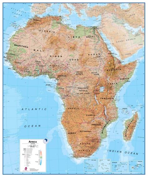 Localizaciones De Mapa Fisico De Africa