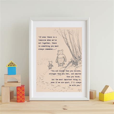 Winnie The Pooh Quote Vintage Framed Literary Print Eh Etsy Uk