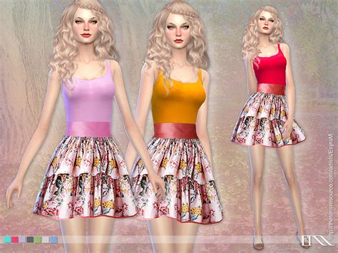 Sims 4 Ccs The Best Floral Dress By Esyram