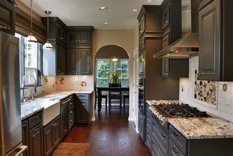 Gray paint for kitchen cabinets. Gray Kitchen Cabinets - Contemporary - kitchen - Behr Dark ...