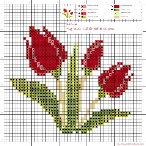 Tulip Cross Stitch Patterns Free Kits How To Craft Supplies Tools