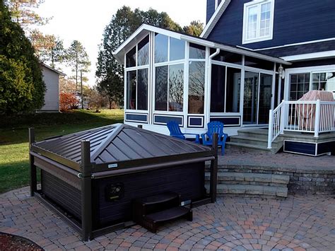 The name that the name that established itself as both inventor and innovator of modern day hot tubs and whirlpool baths. Covana Automatic Cover and Gazebo at The Place