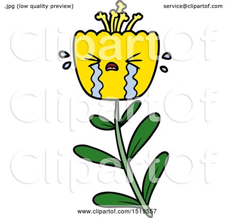 Cartoon Crying Flower By Lineartestpilot 1519557