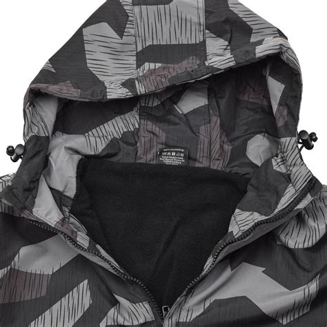 Mil Tec Anorak Jacket Splinter Night Camouflage Windproof Hooded Warm