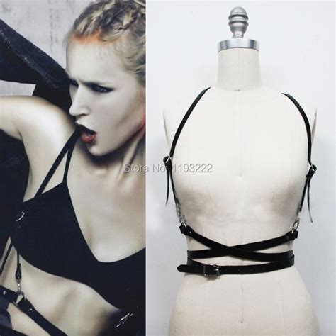 sexy men women unisex punk leather harness wrap circle 100 handcrafted underbust body bondage