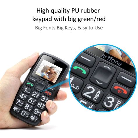 Artfone C1 Big Button Mobile Phone For Elderly Unlocked Senior Mobile