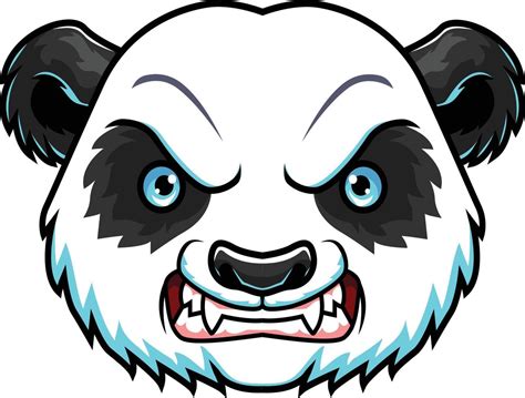 Cartoon Angry Panda Head Mascot 20004075 Vector Art At Vecteezy