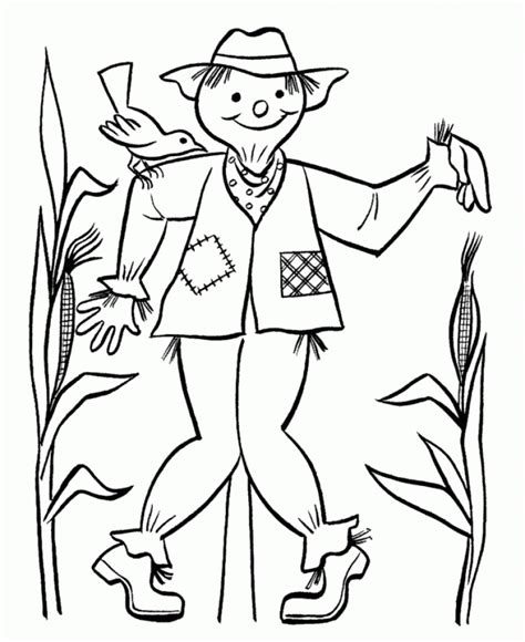 Download and print out this scarecrow coloring page. Get This Simple Scarecrow Coloring Pages to Print for ...