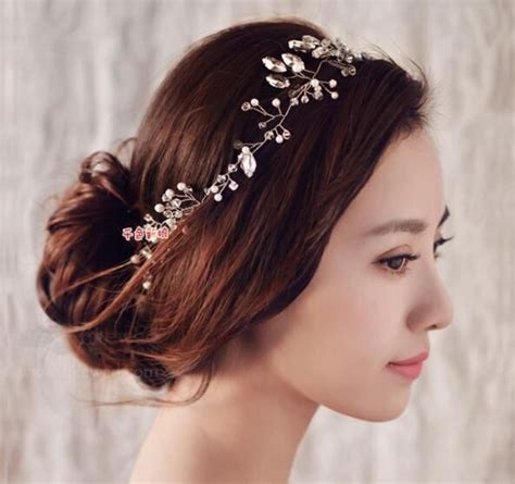 2017 New Women Headband Handmade Hair Ornaments Pearl Jewelry Marriage Crystal Decoration