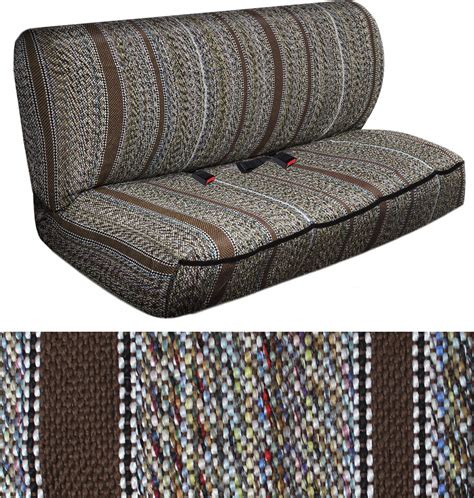Car Seat Covers Brown Western Woven Saddle Blanket 2pc Bench For Auto