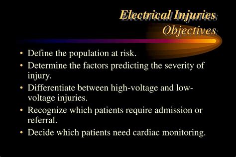 Ppt Electrical Injuries Powerpoint Presentation Free Download Id