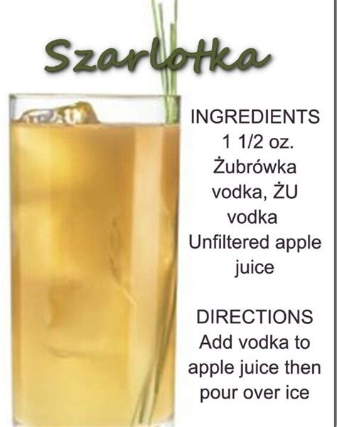Szarlottea Apple Pie Cocktail Liquer Polish Recipes Cocktails Drinks Apple Juice Kitchen