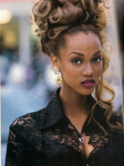 Tyra Banks Supermodels 90s Hairstyles Model