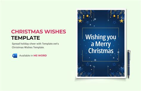 Christmas Wishes Template Download In Word