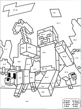 Minecraft Math Color by amanda Jacoups | Teachers Pay Teachers