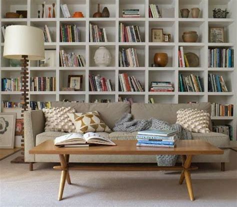 Ideas For That Blank Wall Behind The Sofa Living Room Shelves Living