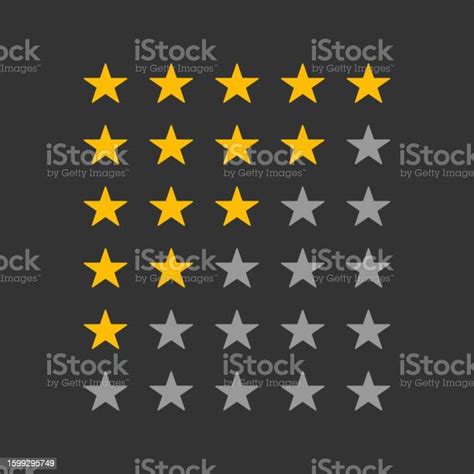 Set Of Star Rating Symbols Vector Illustration Stock Illustration