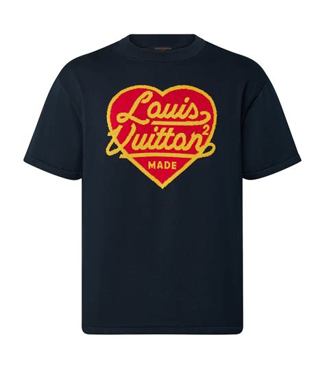Louis Vuitton Blue X Nigo Heart Logo T Shirt Harrods Uk