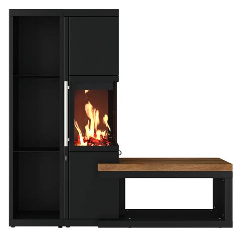Gemeinsam mit dem betonsims rahmt sie nicht nur das feuer perfekt, sondern bietet auch holzlage und stauraum. küchen design: Kamin Mit Bank
