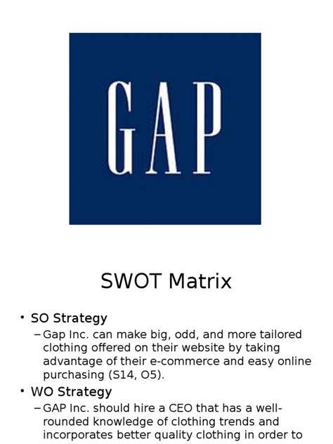 Check spelling or type a new query. GAP Sample Case Analysis Part 2 | Gap Inc. | Strategic ...