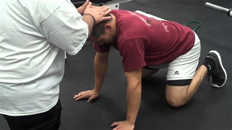 Quadruped Chin Tucks With Manual Resistance 2 Youtube