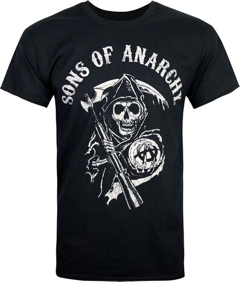Sons Of Anarchy Main Logo T Shirt Black Small Uk Clothing