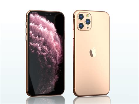 Iphone 11 Pro Max Gold 3d Model Cgtrader