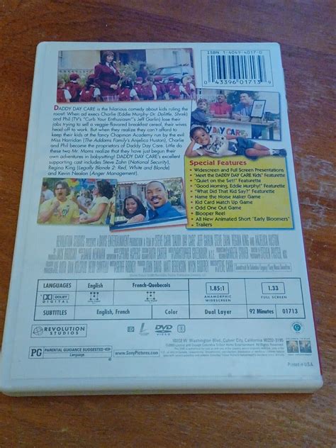 Daddy Day Care Dvd 2003 Widescreenfull Frame Special Edition