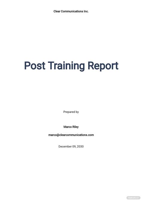 11 Free Training Report Templates Edit And Download