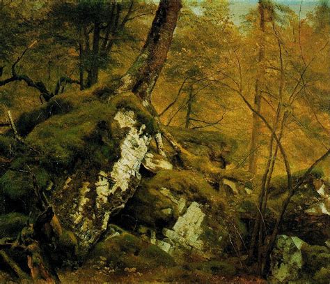 Asher Brown Durand ‘study Of A Wood Interior C1850 Hudson River