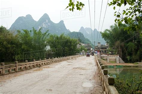 China Guangxi Province Road In Yangshuo Stock Photo Dissolve