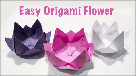 Easy Origami Flower Lotus Unitedmain