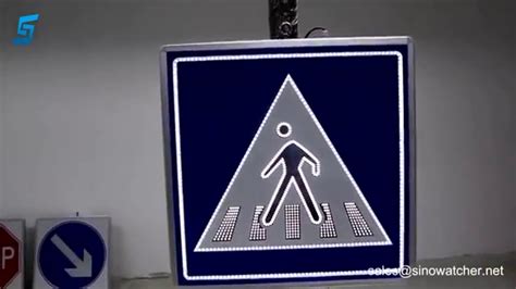 Trans Illuminated Led Sign Pedestrian Crossing Symbol 60x60cm Youtube