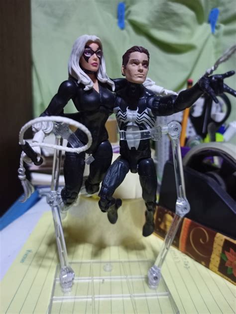 Marvel Legends Symbiote Spiderman And Black Cat Set Hobbies And Toys