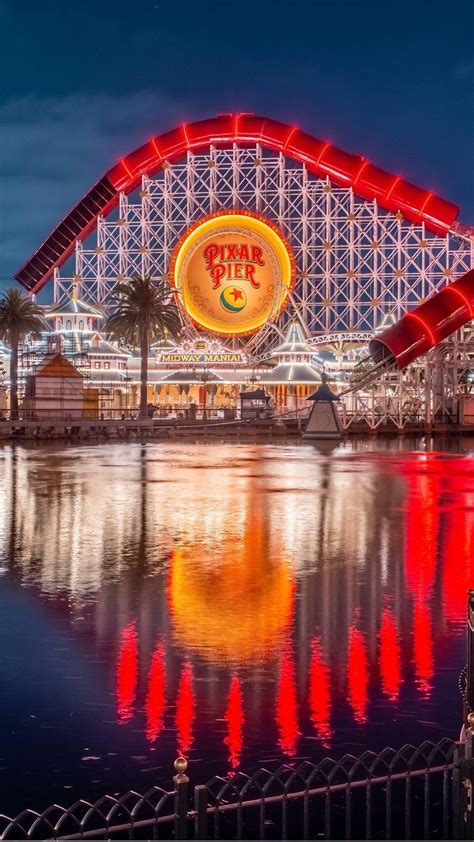 Pixar Pier At Night Disneys California Adventure Rdisneyland