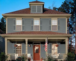 Explore and find color in a new way. SW Roycroft Pewter w/ SW Weathered Shingle Door-SW ...