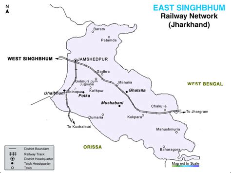 Rail Map India East Singhbhum Railways Map