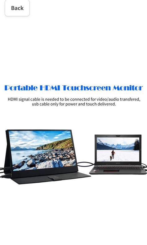 Portable Touchscreen Monitor Wimaxit 133 Inch Ips Type C Monitor