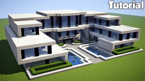 A large modern mansion i made in my city. Minecraft: How to Build a Realistic Modern House ...