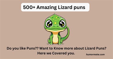 Lizard Puns And Jokes Scale Up The Humor Roaring With Laugh🦎